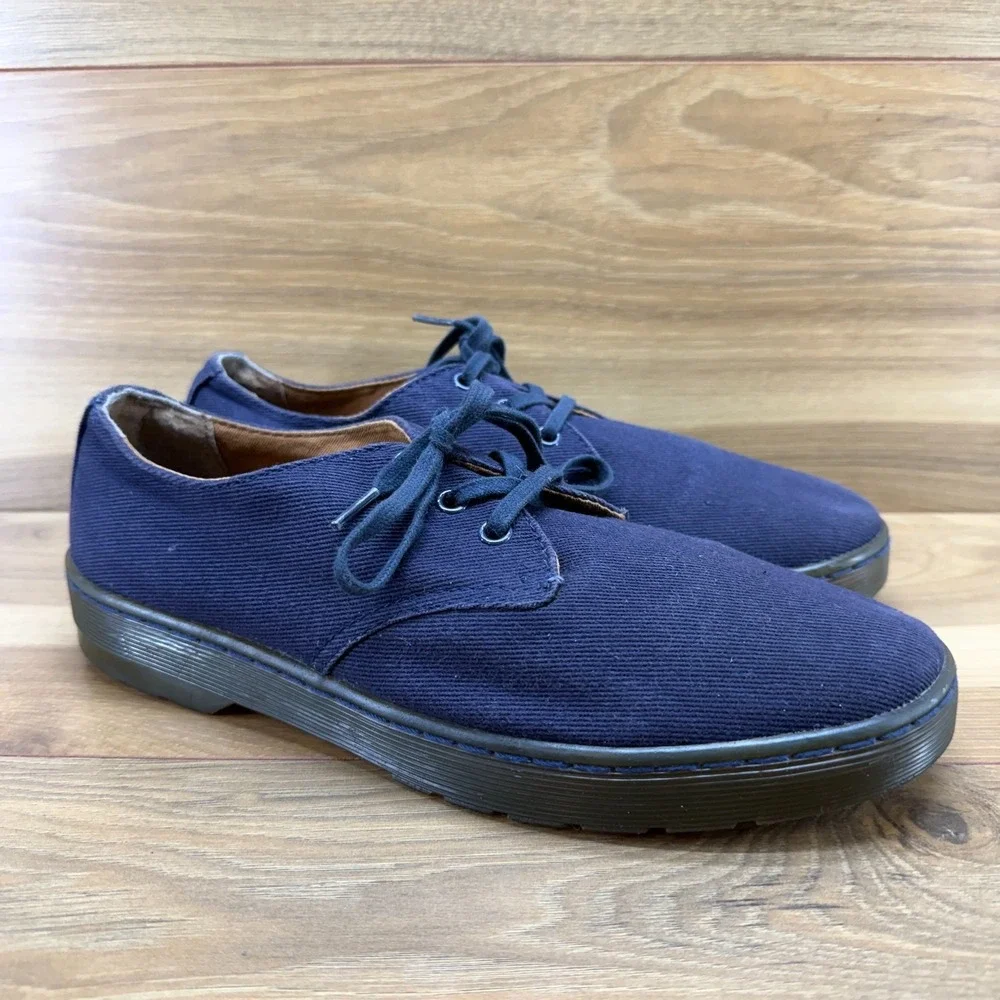 Dr Martens‎ Delray Canvas Navy Blue Mens 9 Low Top Sneaker Casual Minimalist